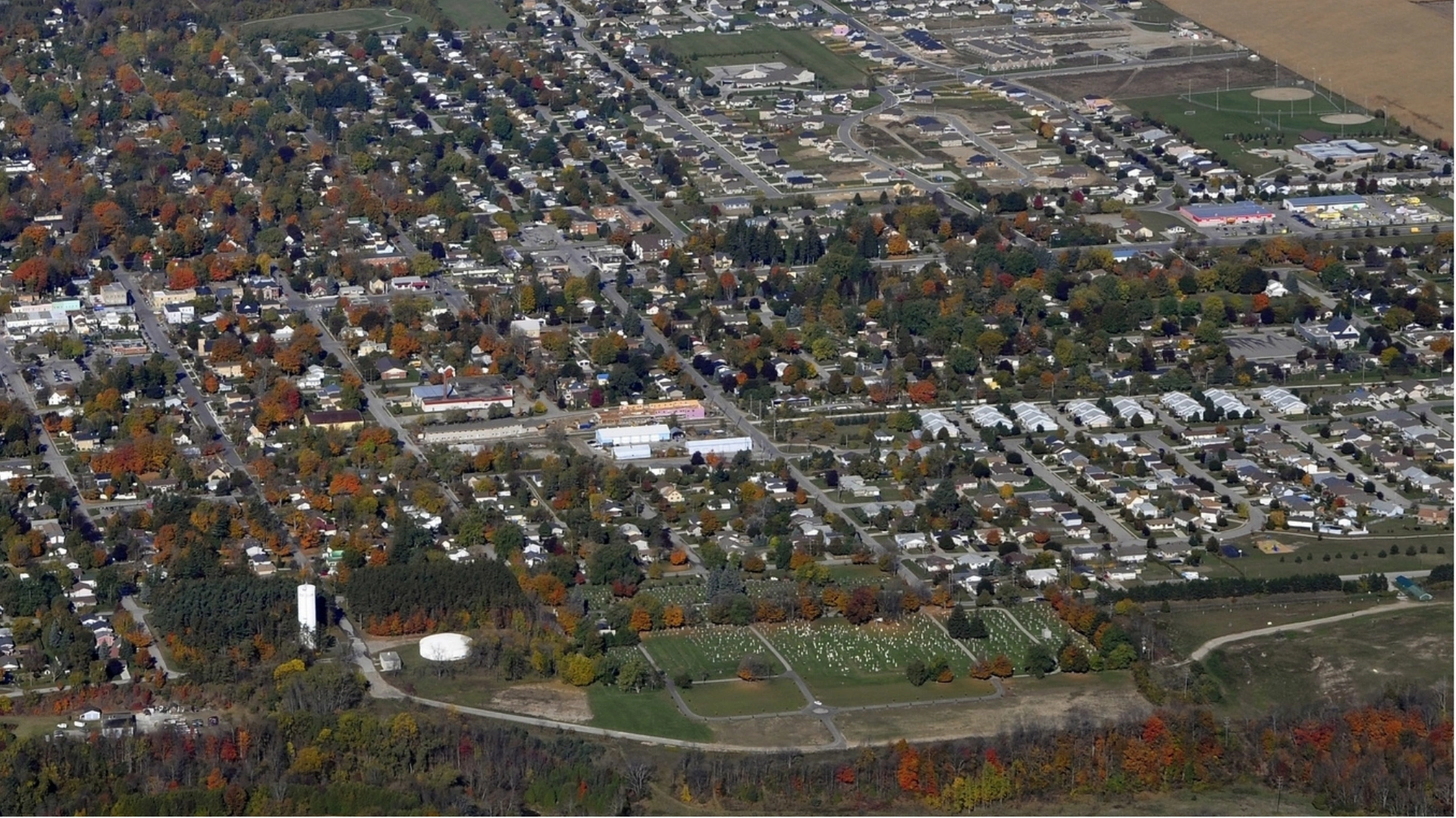 Aerial view of Ontario