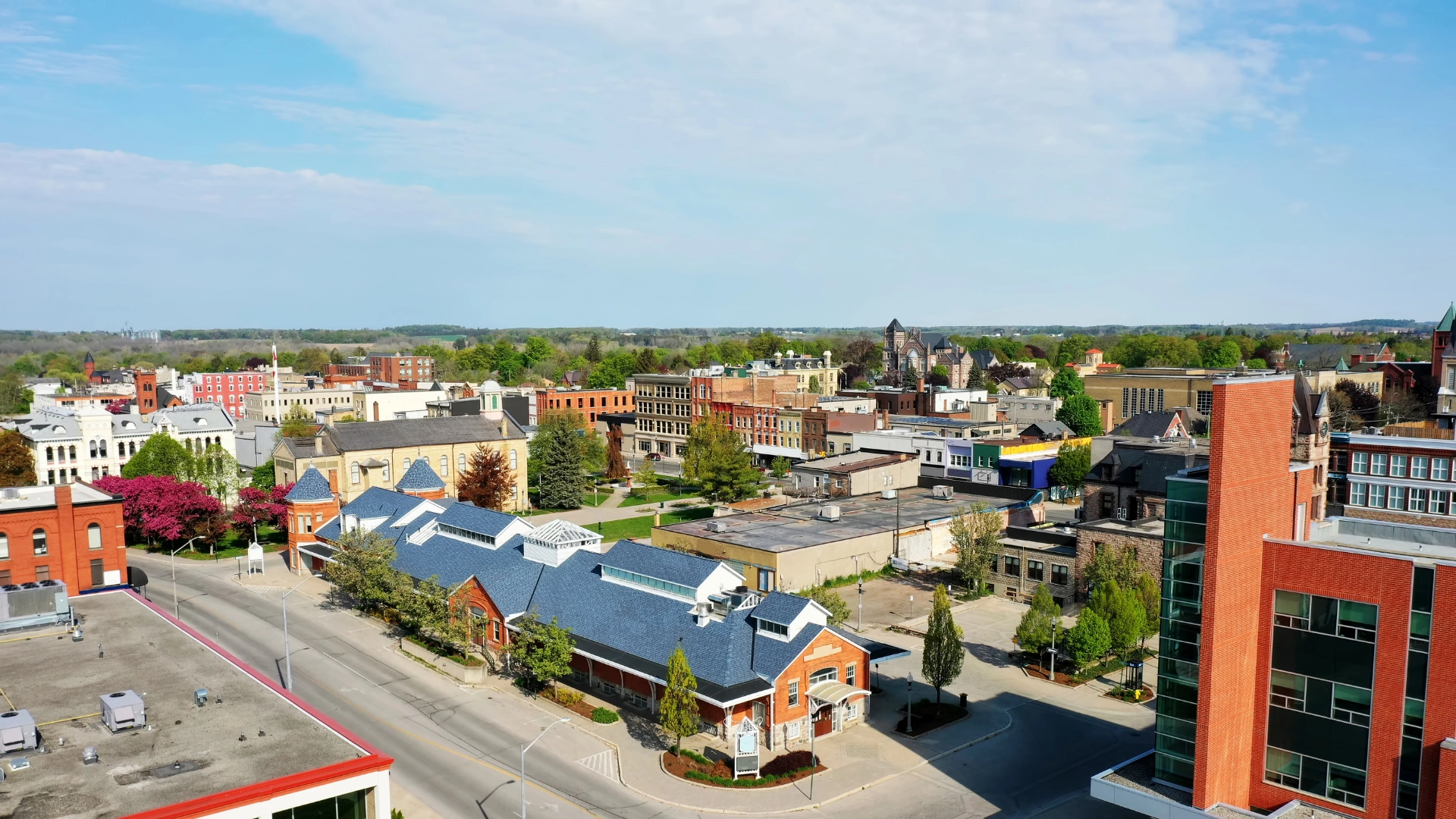 Aerial view of Woodstock